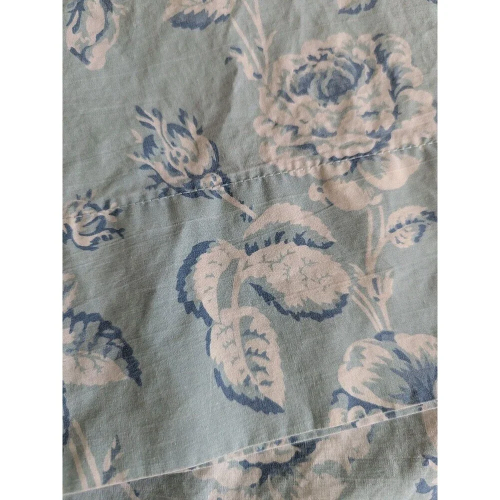 Vintage Rare Ralph Lauren MEADOWLAND Pillowcase Standard USA Blue Rose Floral